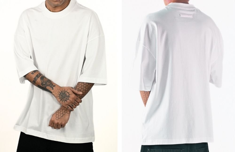 White T-Shirt Mens Oversized Streetwear | HAUTEBLACK – Premium Monochrome Fashion