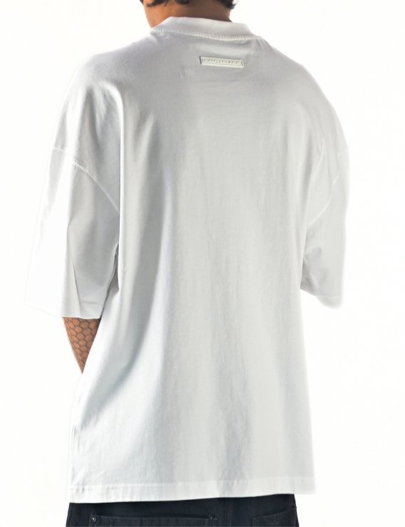 BOXY T-SHIRT WHITE back view