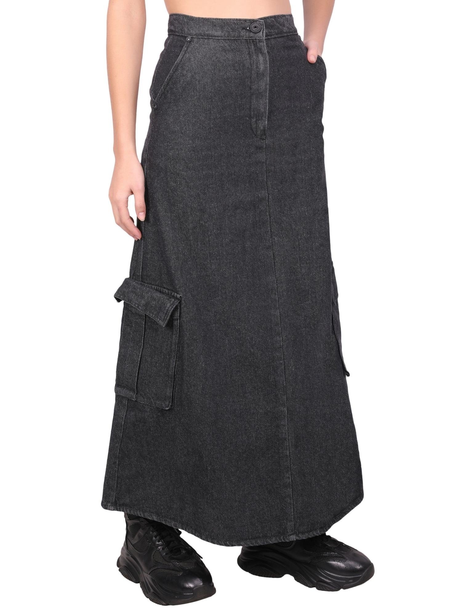 Denim Skirt front view