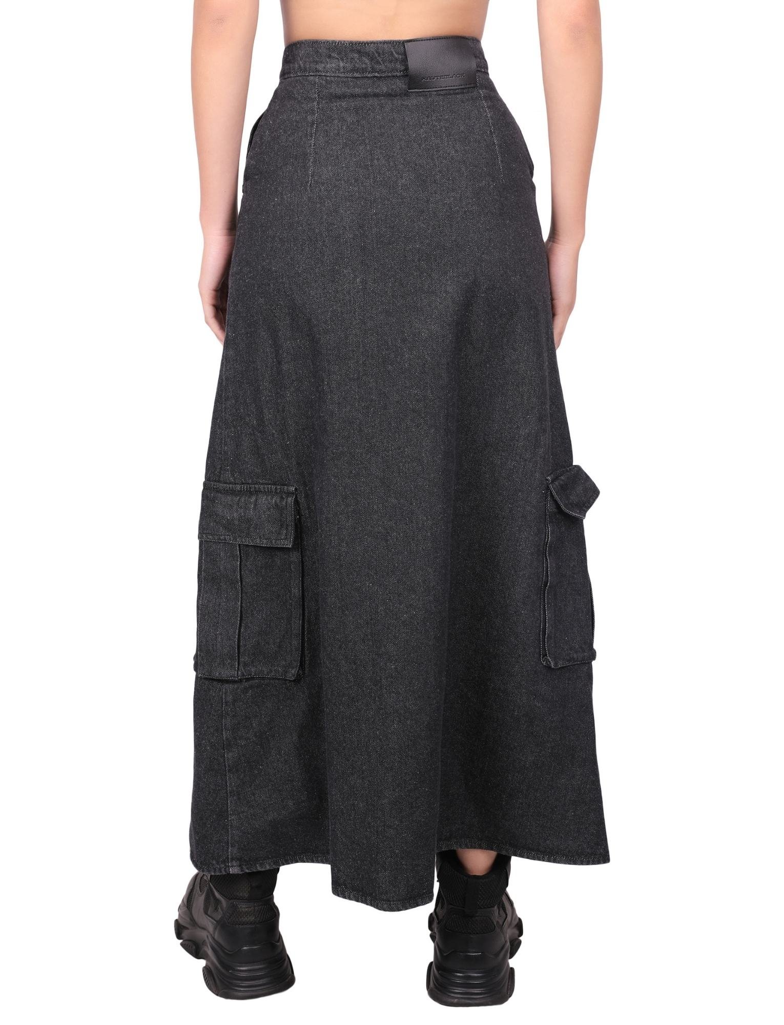 Denim Skirt back view