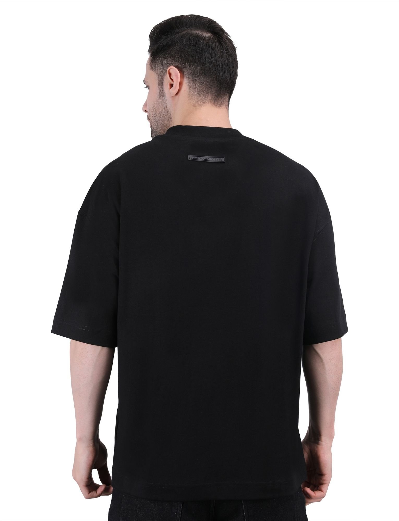 BOXY T-SHIRT BLACK back view