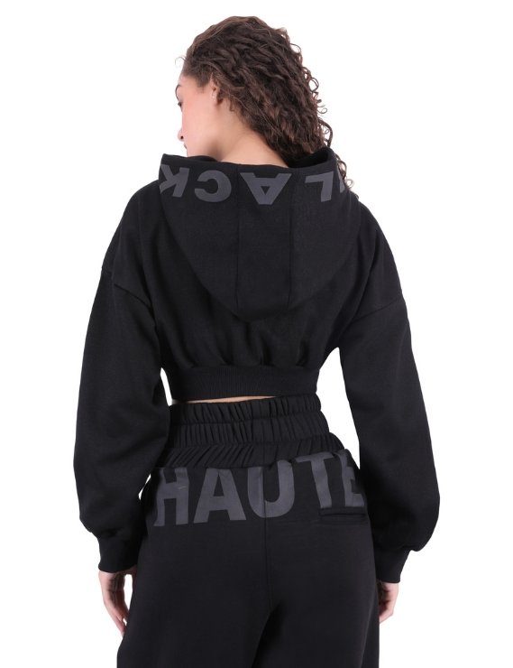WOMEN CROP HOODIE back view